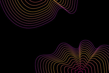 Colorful Wavy Lines Abstract Background. Technology Wallpaper. Modern Banner. Vector