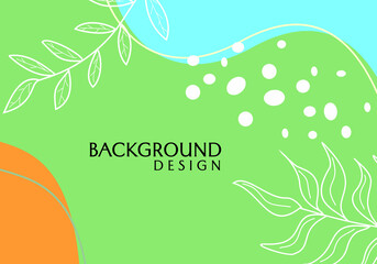 green natural theme banner with hand drawn flower background