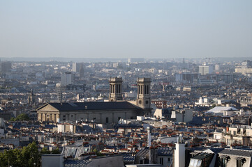 Fototapeta premium View of Paris from the hill of Montmartre