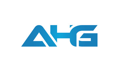 Connected AHG Letters logo Design Linked Chain logo Concept	