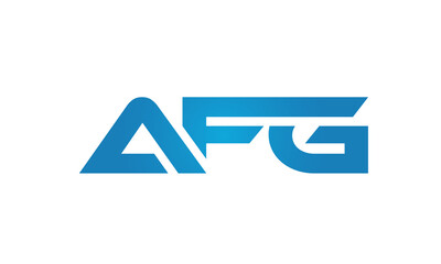 Connected AFG Letters logo Design Linked Chain logo Concept	