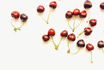 cherry tomatoes isolated on white