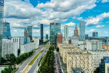 Fototapeta premium Panorama Warszawy – Centrum 2022