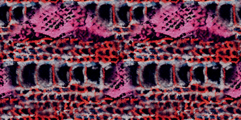 Animal Fur Fabric. Pink Watercolor Repeat. Wildlife Crocodile Paper. Neon Summer Spots. Animal Skin Seamless Design. Trendy Modern Textile. Tie Dye Stripe Brush. Snakeskin Savannah Dots.