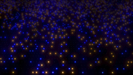 Abstract visualization of network data connection concept, future data transmission and reception, 3D rendering.