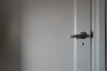 Old white door, with keyhole