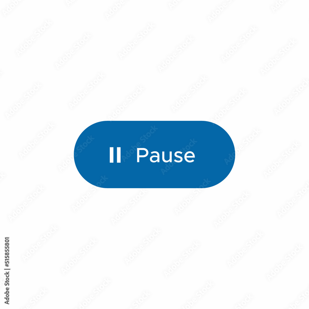 Poster pause button icon vector for web media player or mobile app