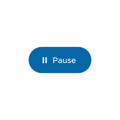 Pause button icon vector for web media player or mobile app