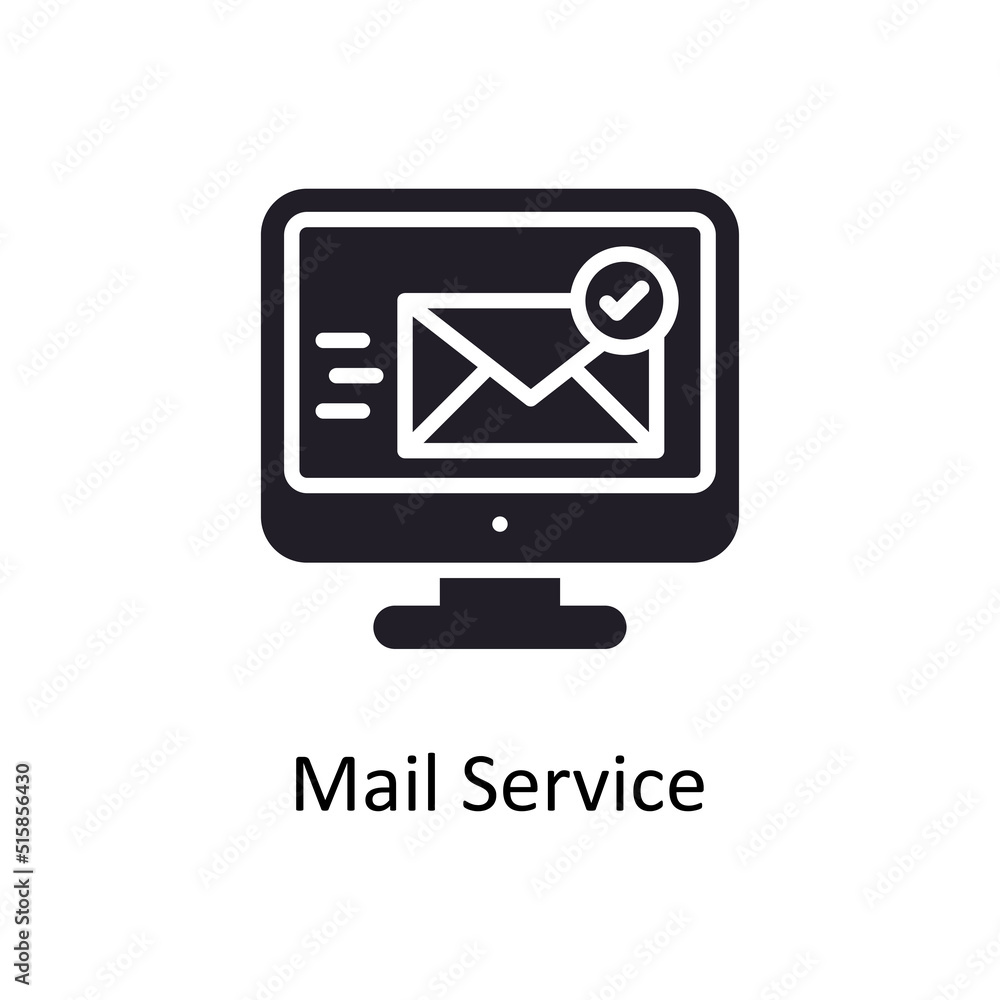 Poster mail vector solid icon design illustration. project managements symbol on white background eps 10 fi