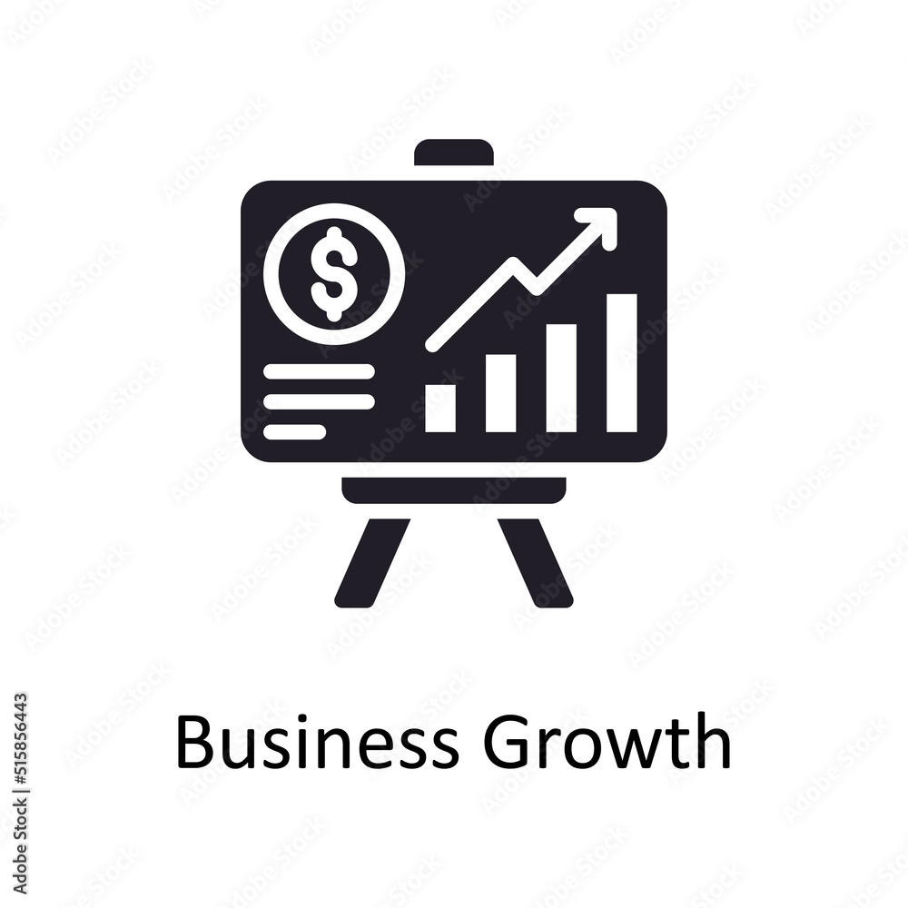 Poster presentation vector solid icon design illustration. project managements symbol on white background e