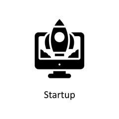 Startup  vector Solid Icon Design illustration. Project Managements Symbol on White background EPS 10 File