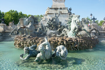 The fountain of the Girondins in Bordeaux