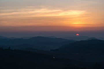 sunrise over the mountains