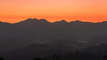 sunset in the mountains