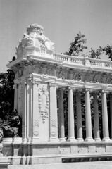 Lovely views of Retiro Park in Madrid, Spain | Europe on B&W Film