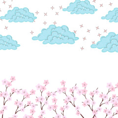 Sakura flowers background