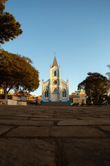 Paraguaçu, Minas Gerais, Brasil: Praça e Igreja de Nossa Senhora Aparecida na cidade do Sul de Minas Gerais