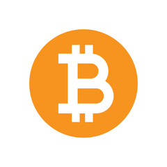 Bitcoin logo. Crypto currency btc vector icon.
