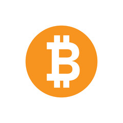 Bitcoin logo. Crypto currency btc vector icon.