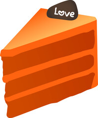 Thai Tea Cake isolated icon vector illustration design