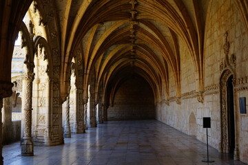 Fototapeta na wymiar Mosteiro dos Jeronimos cloister view, Lisboa, Portugal
