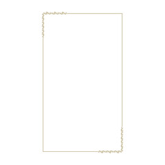 luxury gold floral label frame with damask pattern