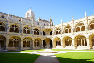 Mosteiro dos Jeronimos cloister, Lisbon, Portugal