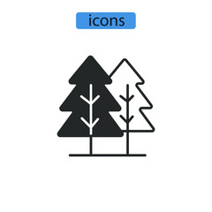 pine icons  symbol vector elements for infographic web