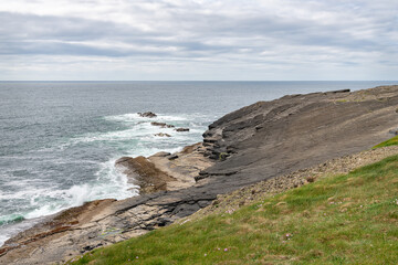 Fototapeta na wymiar The north coast cliffs of the loophead peninsular in County Mayo