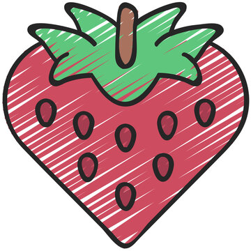 Strawberry Heart Icon