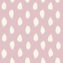 Seamless pattern from short textured white brush strokes on a pink background