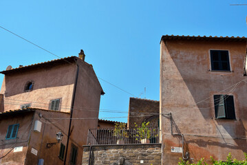 Fototapeta na wymiar the historic center of Tuscania Viterbo Italy