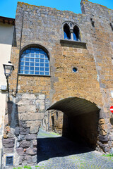 the historic center of Tuscania Viterbo Italy