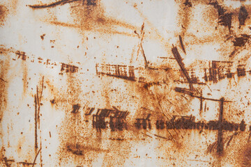 rusty surface texture with scars white metal dirt background