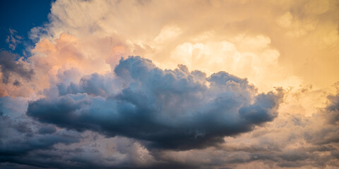 Majestic clouds of various colors