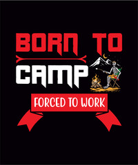 Obraz premium Camping T shirt Design