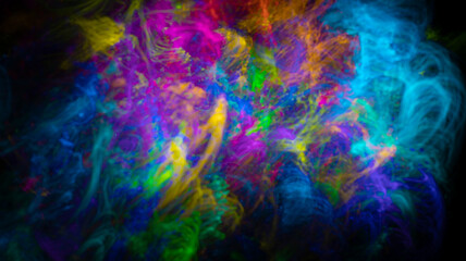 Fototapeta na wymiar Colorful light trails with motion blur effect. defocused 