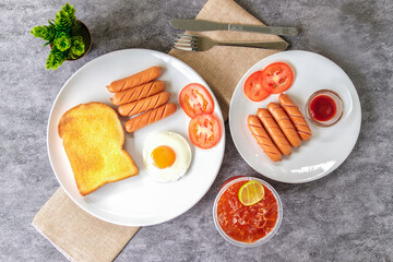 Two Breakfast Dishes.