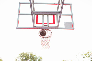 basketball hoop close up
