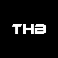 THB letter logo design with black background in illustrator, vector logo modern alphabet font overlap style. calligraphy designs for logo, Poster, Invitation, etc.