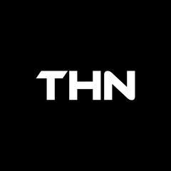 THN letter logo design with black background in illustrator, vector logo modern alphabet font overlap style. calligraphy designs for logo, Poster, Invitation, etc.