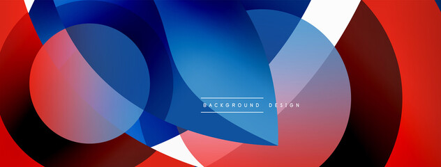 Obraz premium Creative geometric wallpaper. Minimal abstract background. Circle wave and round shapes composition vector illustration for wallpaper banner background or landing page