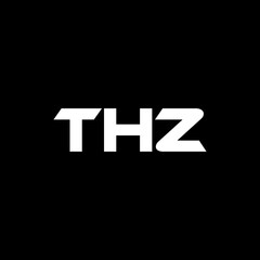 THZ letter logo design with black background in illustrator, vector logo modern alphabet font overlap style. calligraphy designs for logo, Poster, Invitation, etc.