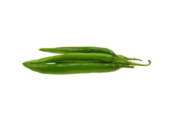 isolated chili peppers on a white background