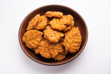 Thekua is an Indian sweet dish.popular in uttarpradesh, bihar and jharkhand.offering for the chhat festival.