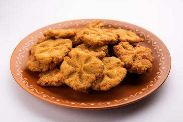 Thekua is an Indian sweet dish.popular in uttarpradesh, bihar and jharkhand.offering for the chhat festival.