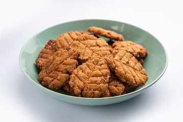 Thekua is an Indian sweet dish.popular in uttarpradesh, bihar and jharkhand.offering for the chhat festival.