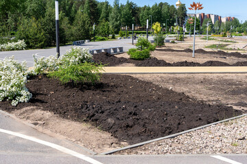 landscaping of the city park. improvement of the city