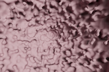 background purple bubbling liquid. 3d image. 3d render.