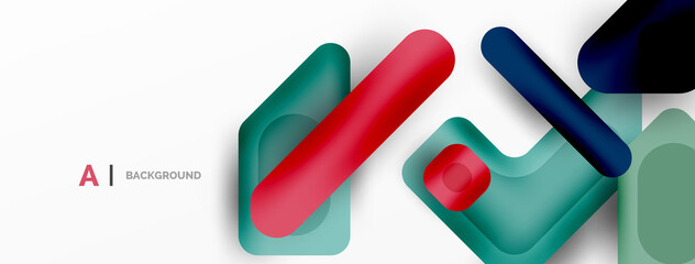 Colorful geometric shapes lines, squares and triangles. Abstract background for wallpaper, banner or landing page